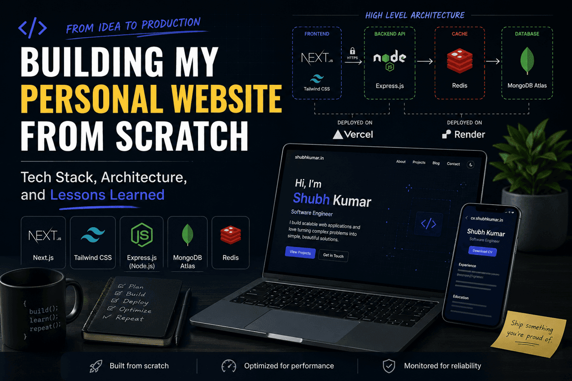 Building My Personal Website From Scratch: Tech Stack, Architecture, and Lessons Learned